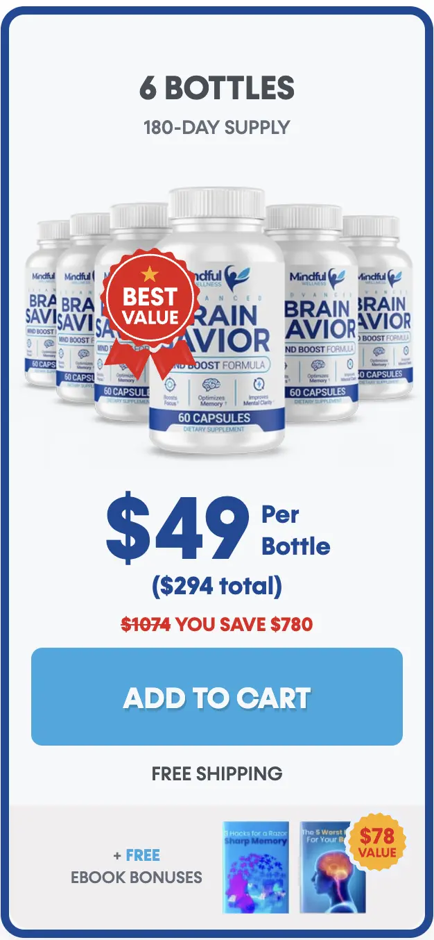 Brain Savior 6 bottle price 
